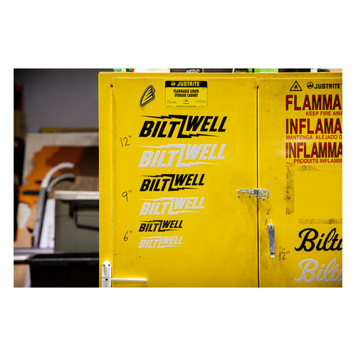 Biltwell Schraubenaufkleber Schwarz | (Größe Auswählen)