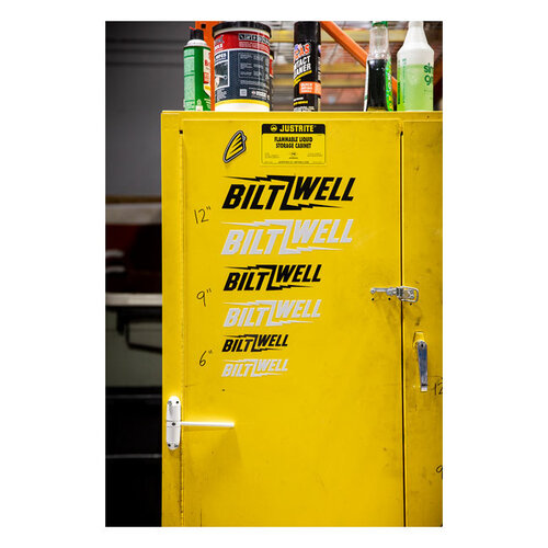 Biltwell Schraubenaufkleber Schwarz | (Größe Auswählen)