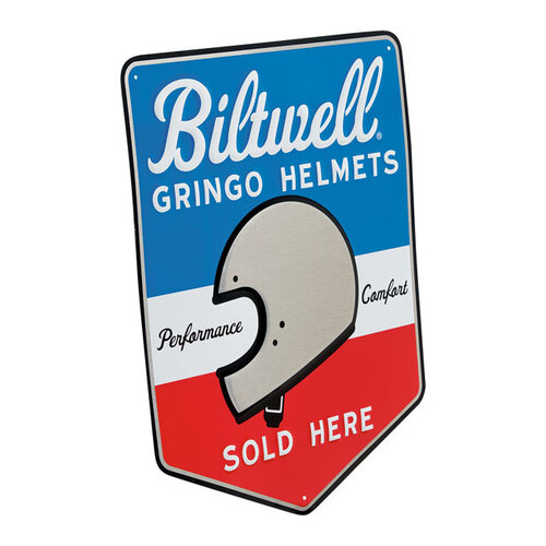 Biltwell Gringo Shop Sign | Red, White