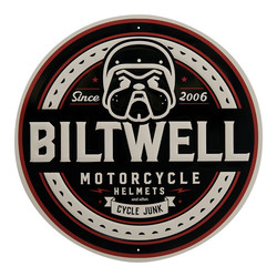 Bulldog Ladenschild | Schwarz, Grau, Granat