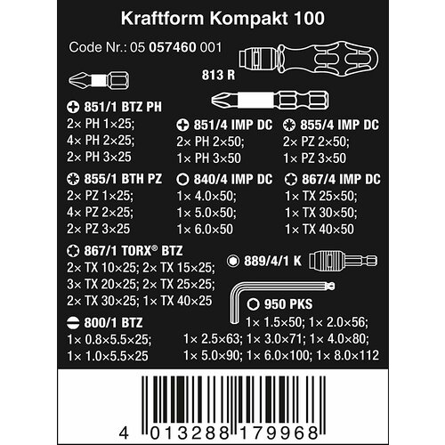 Wera 52-Teilig Bit Pouch