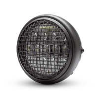 Projecteur LED classique noir multi de 7 po avec projecteur + grille en mailles