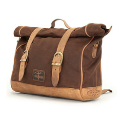 Single Side Saddlebag Waxed Cotton Marron Brown