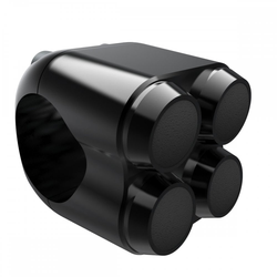 Interrupteur 1" à quatre boutons - Noir