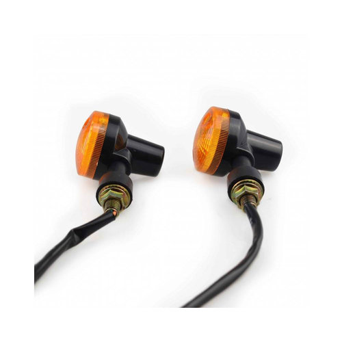 Pair of Black & Amber Turn Signals