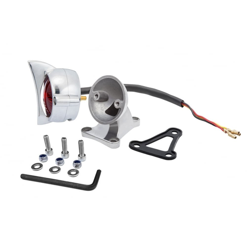 Motone Barracuda Rücklicht + Fender Mount Kit - Poliert
