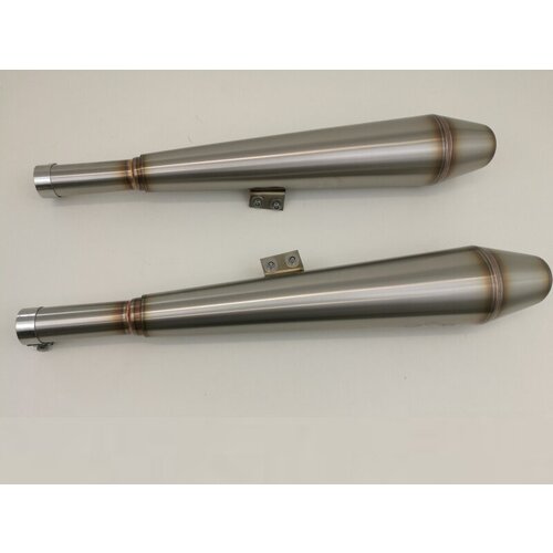 Hattech 38mm EG-ABE Gunball Rear Silencer Set BMW /5 - /6 - /7