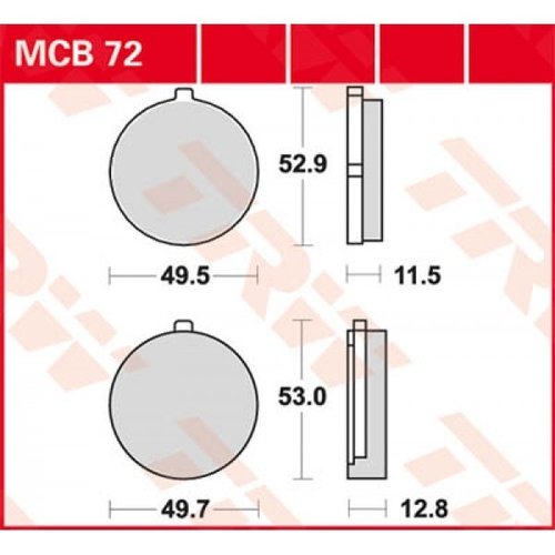 TRW Remblok standaard MCB72