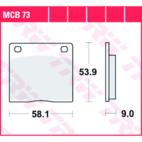 TRW Bremsklotz Standard MCB73 Suzuki / Kawasaki