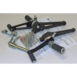 Moto Guzzi Rearset Black Foldable