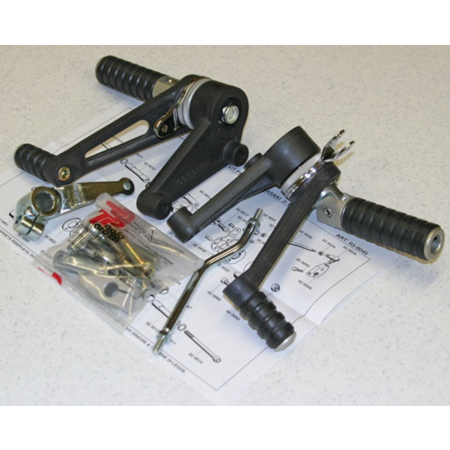 Tarozzi Kawasaki Z Fußrastenanlage Schwarz Faltbar