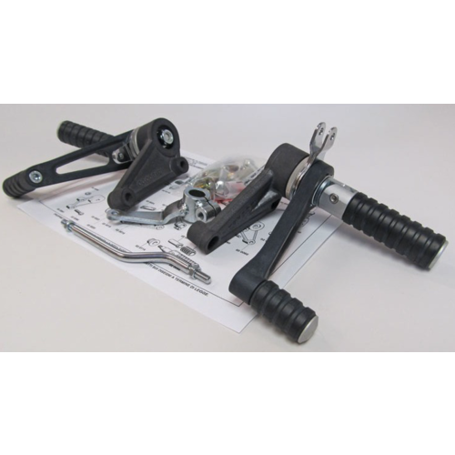 Tarozzi Kawasaki Z Fußrastenanlage Schwarz Faltbar