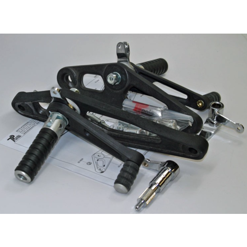 Tarozzi Kawasaki Z Fußrastenanlage Schwarz Faltbar