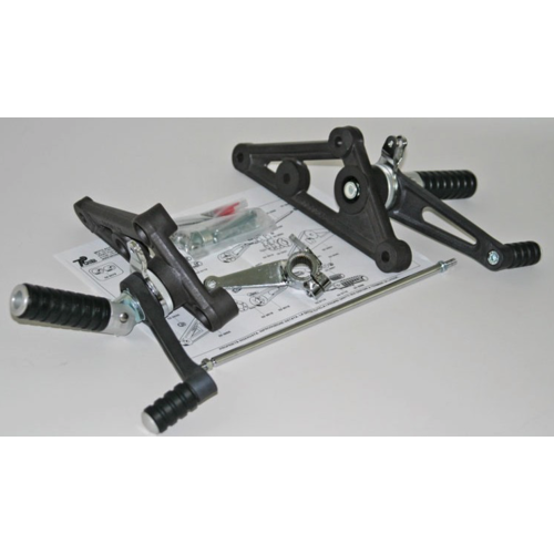 Tarozzi Yamaha Fußrastenanlage Schwarz Faltbar