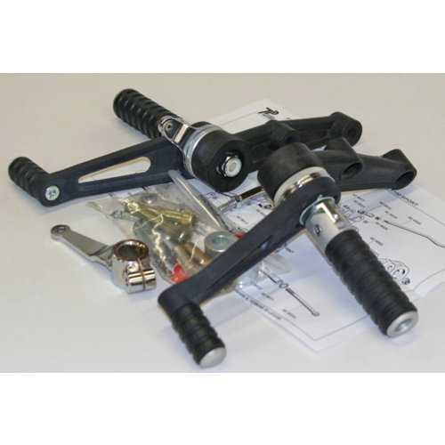 Tarozzi Yamaha Fußrastenanlage Schwarz Faltbar