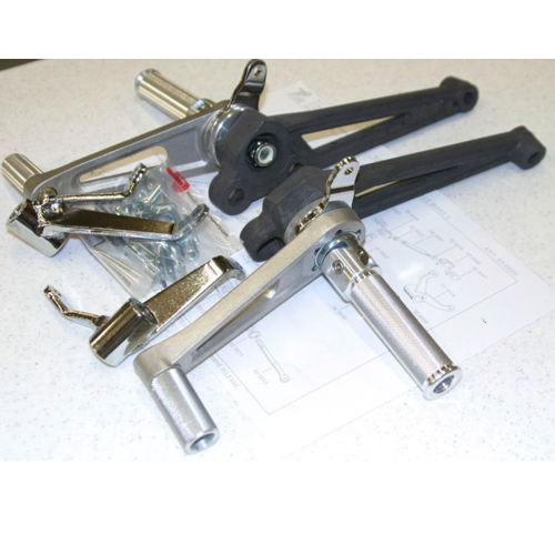 Tarozzi Moto Guzzi Fußrastenanlage Knurled Faltbar