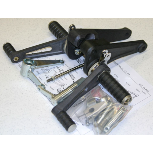 Tarozzi Honda CB Rearset Black Fixed