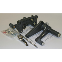 Honda VF Rearset Black Fixed