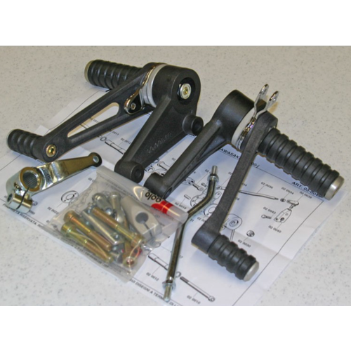 Tarozzi Kawasaki Z Commandes reculées Noir Fixé