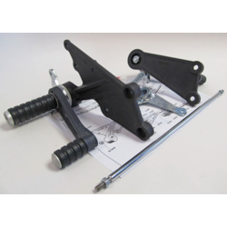 Suzuki GSX Rearset Black Fixed