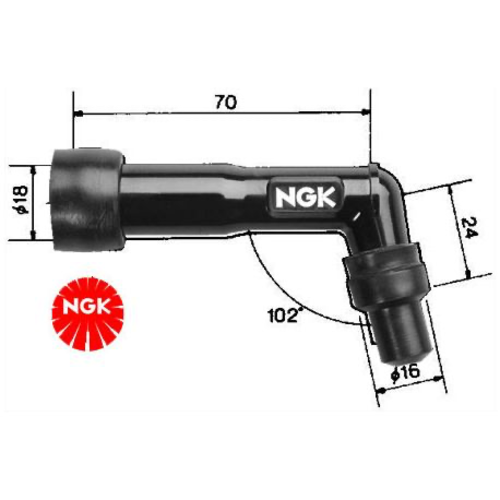 NGK Spark plug cap XD05F NGK8072