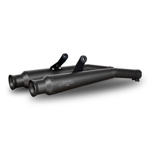 Spark Trumpet Muffler Set (2) Flat Black - Homologated BMW R100