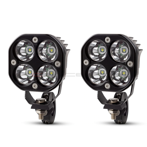 LED Spot Lights + Wiring Harness + Bar Clamps