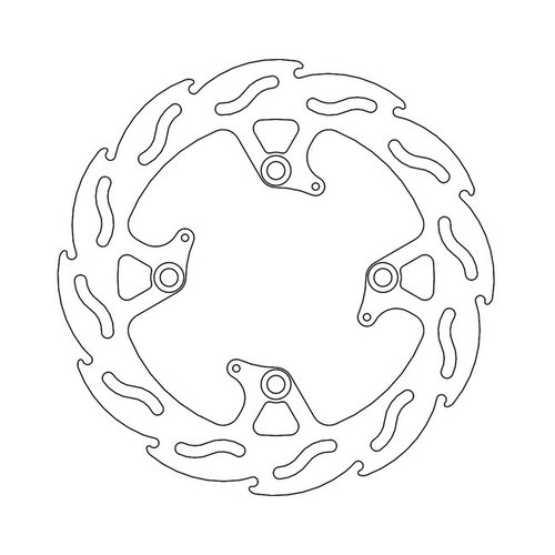 Moto-Master Disque de frein arrière Flame Triumph Bonneville, Cup, Scrambler, Twin, Triple, Sprint, Sport, Bobber