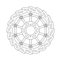 Front brake Disc Flame Floating Honda CB 600 Hornet 10-13