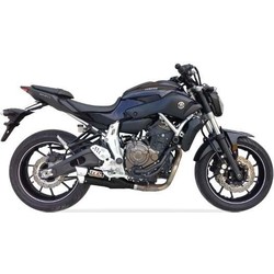 Hyperlow zwart XL compleet uitlaatsysteem voor YAMAHA MT-07, XSR 700