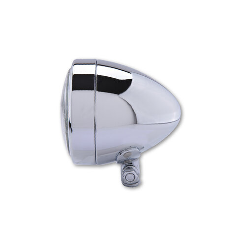 Chrome-Scheinwerfer Bullet, untere Montage Fernlicht H4