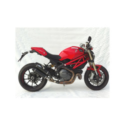 Dubbele PC-uitlaat Ducati Monster 1100 EVO, 12-13, Titan Round, enkelzijdig, slip-on