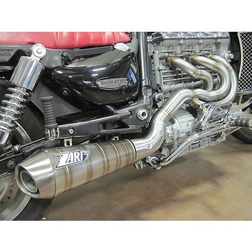 Zard Auspuffanlage Triumph Roadster / Rocket 3, 05-11, rostfrei, konisch rund, E-markiert