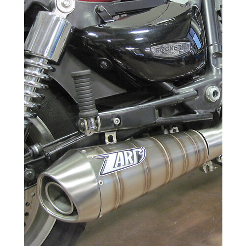 Zard Auspuffanlage Triumph Roadster / Rocket 3, 05-11, rostfrei, konisch rund, E-markiert