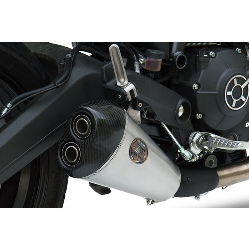 Zard Uitlaat Basso Ducati Scrambler 800, 17-, RVS, slip on, E-Marked, Euro 4