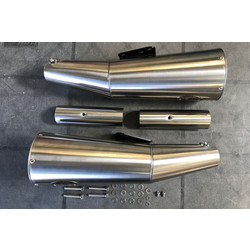 Exhaust  Moto Guzzi V9 Bobber-Roamer, 17-, Stainless, slip on, RACING