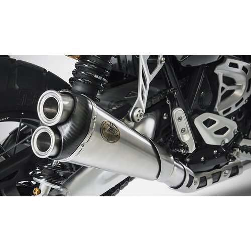 Zard Triumph Scrambler 1200 Bj. 2019-, Kit complet en acier inoxydable 2-1 avec embout en carbone, marquage E