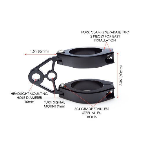 Luxurious Headlight Brackets "Corto"