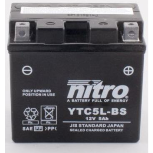 NITRO YTC5L-BS Super versiegelte Batterie