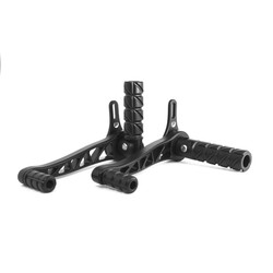 Universele Moto CNC RearSet - Zwart