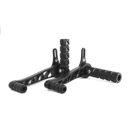MessnerMoto Universele Moto CNC RearSet - Zwart