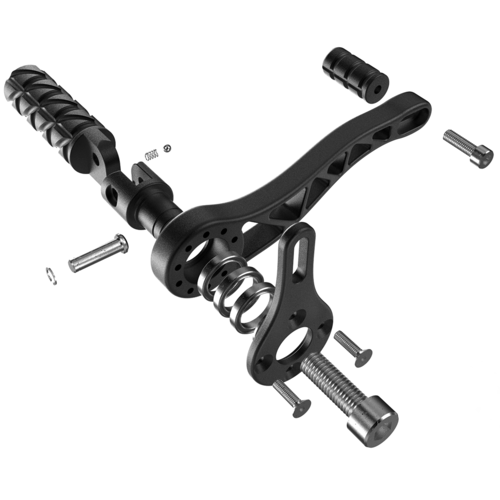 MessnerMoto Universele Moto CNC RearSet - Zwart
