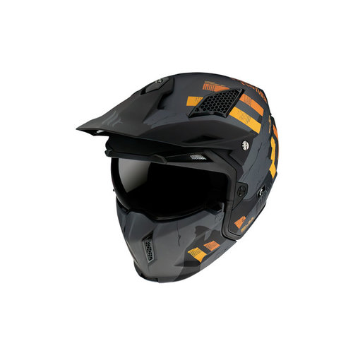 MT Helmets Helm Streetfighter SV Skull Mat Gris-(Choisissez la Taille)