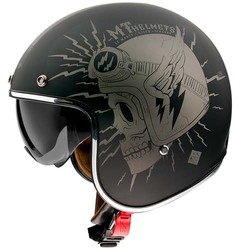 Helm Le Mans II SV Diler Mattschwarz/Grau-(Größe Wählen)