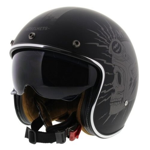 MT Helmets Casque Le Mans II SV Diler Matt Black/Grey-(Choose Size)
