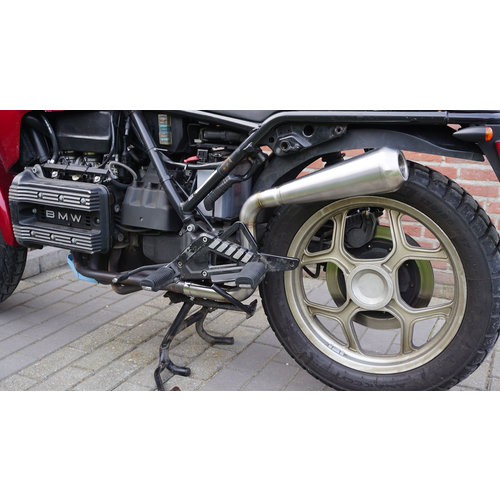 RMR BMW K75 Highmount linkpijp  (roestvrij staal)