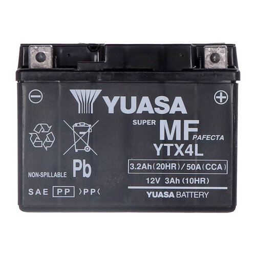 Yuasa AGM-accu YTX4L-WC | Suzuki 92-93 DR650S N, P 650cc