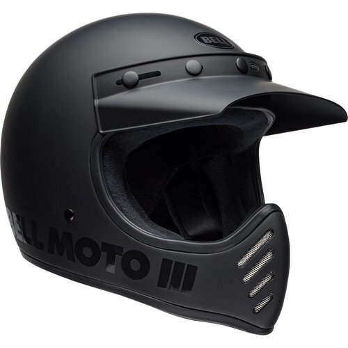 Bell Moto-3 Classic Helmet | Matte/Gloss Blackout