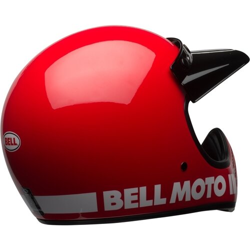 Bell Casque Moto-3 Classique | Rouge Brillant