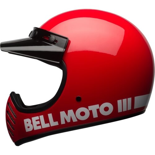 Bell Casque Moto-3 Classique | Rouge Brillant